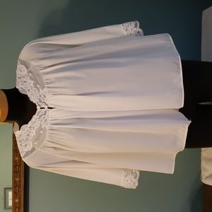 Vintage Cream Nylon Bed Jacket--size XLarge--Shadowline